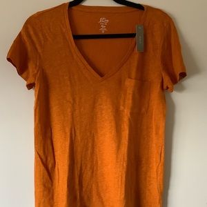 J. Crew V Linen Tee